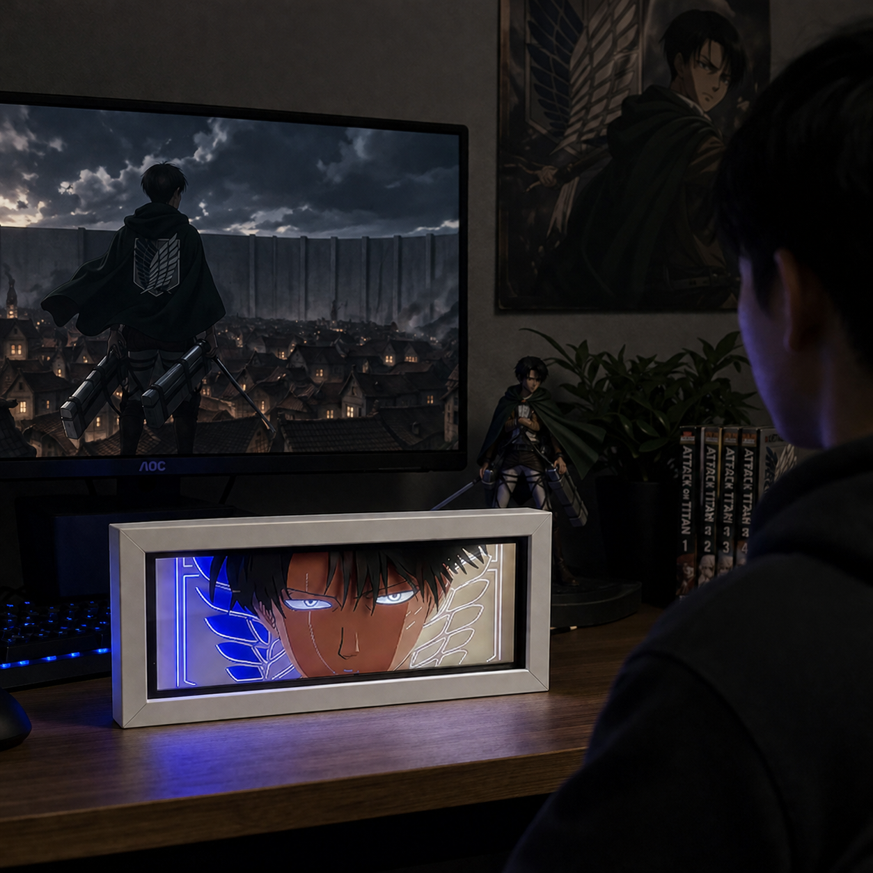 Cuadro de Luz Anime 3D